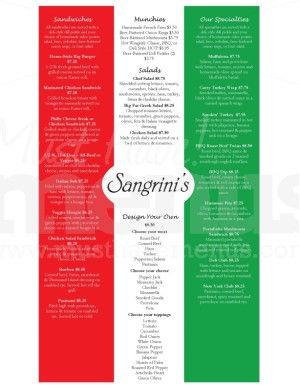 Italian Deli Menu