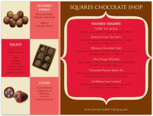 Chocolate Assortment Dessert Menu