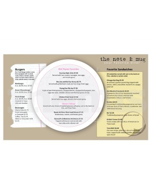Diner Restaurant Menu Long