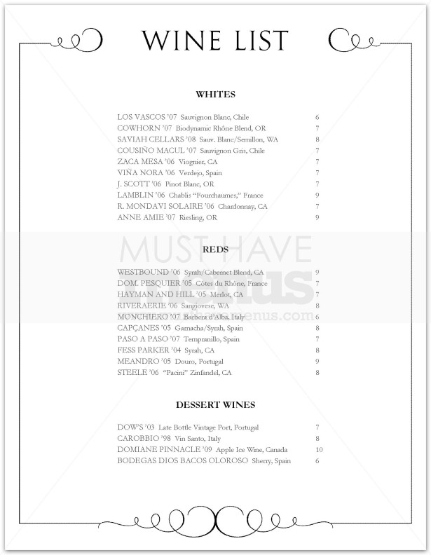 Coil Wine List | page 1