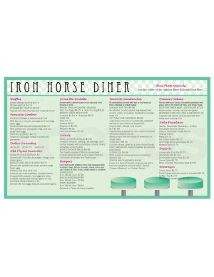 Diner Breakfast Menu Long