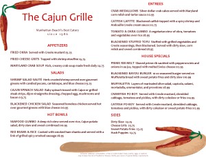View Cajun Grill Menu