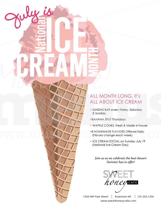 Ice Cream Month Flyer | page 1