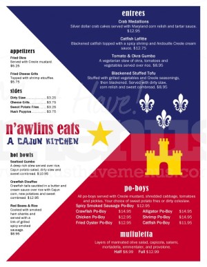 Cajun Flag Menu