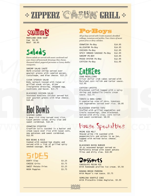 Cajun Menu Long | page 1
