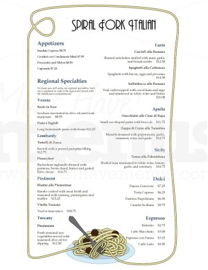 Italian Menu Long
