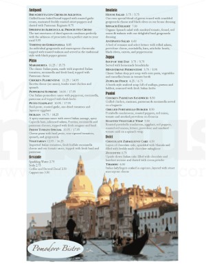 Venetian Italian Menu Long