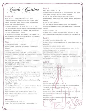 Italian Wine Menu