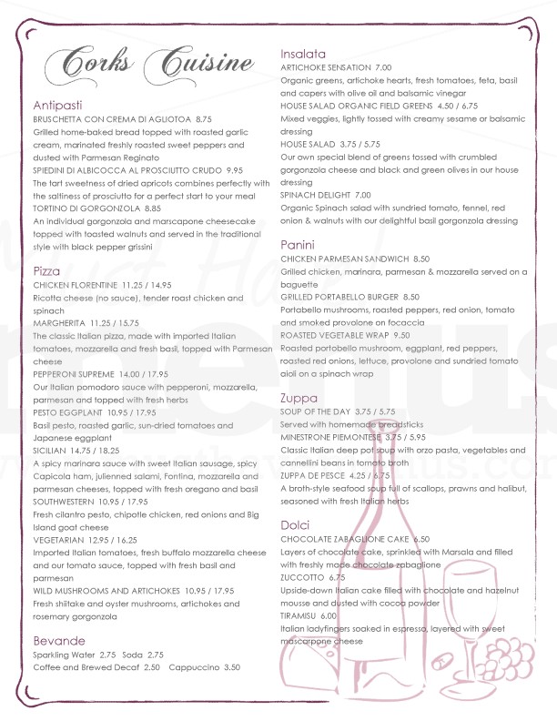 Italian Wine Menu | page 1
