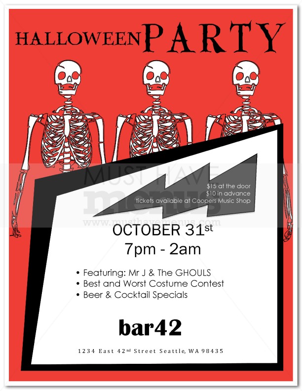 Skeleton Halloween Flyer | page 1