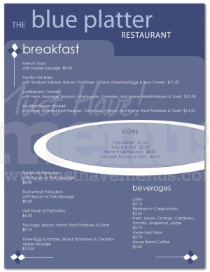Full Breakfast Menu