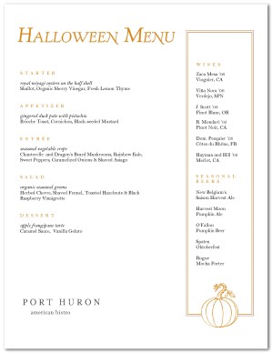 Pumpkin Menu