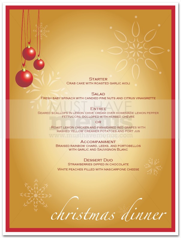 Christmas Party Menu | page 1