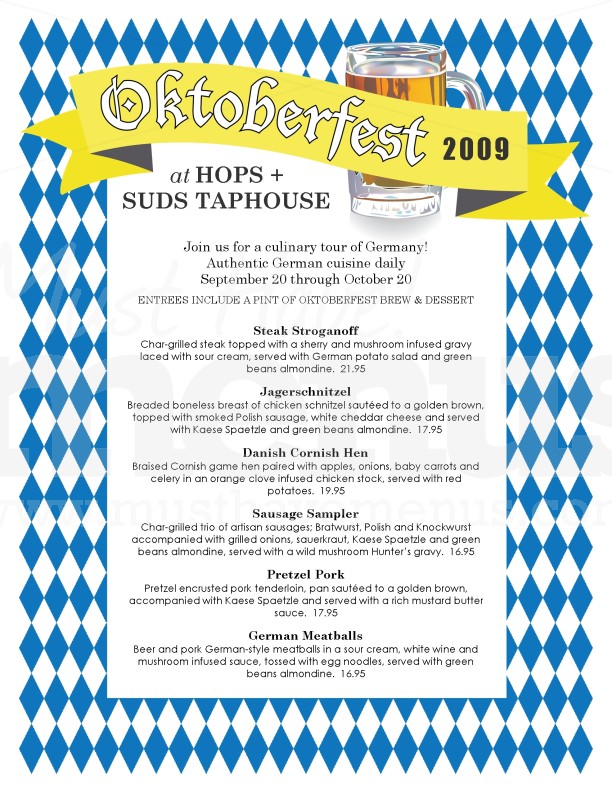 Oktoberfest Menu | page 1
