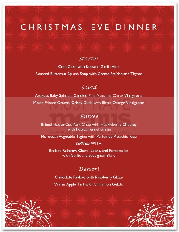 Restaurant Christmas Menu | page 1
