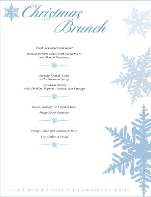 christmas brunch menu christmas menus christmas brunch menu christmas menus