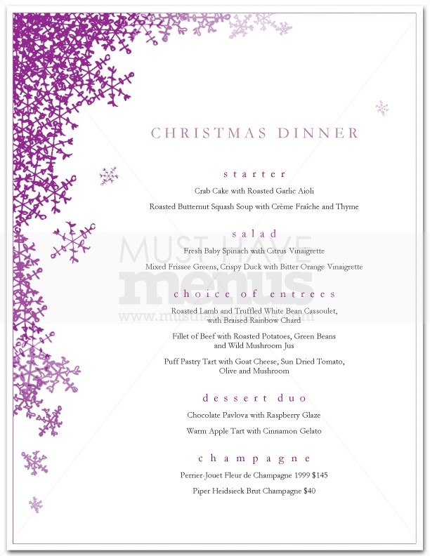 Italian Christmas Menu | page 1