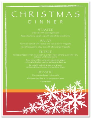 Christmas Italian Menu
