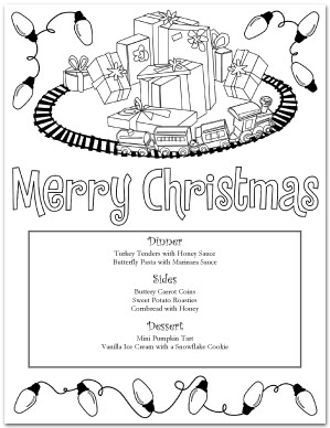 Kids Christmas Menu