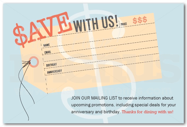 Restaurant Email Contact Card | page 1