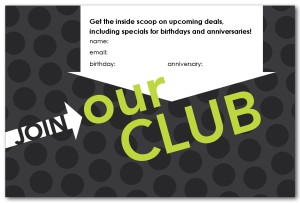 Restaurant Club Card