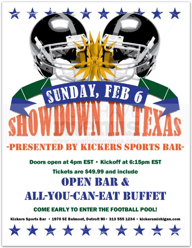 Football Bar Flyer | page 1