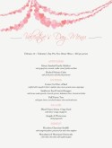 Menu for Valentine's Day