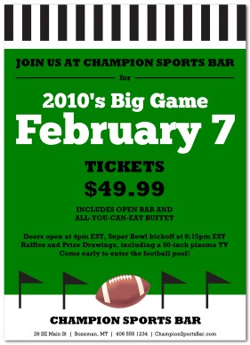The Big Game Flyer
