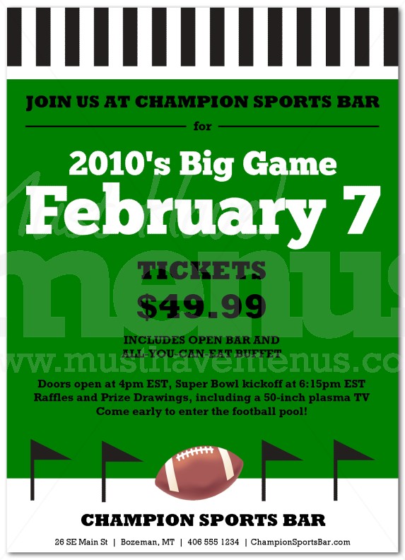 The Big Game Flyer | page 1
