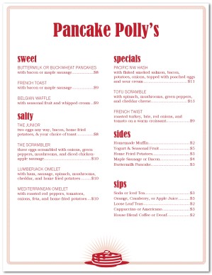 Restaurant Breakfast Menu