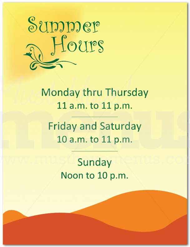Open Hours Flyer | page 1