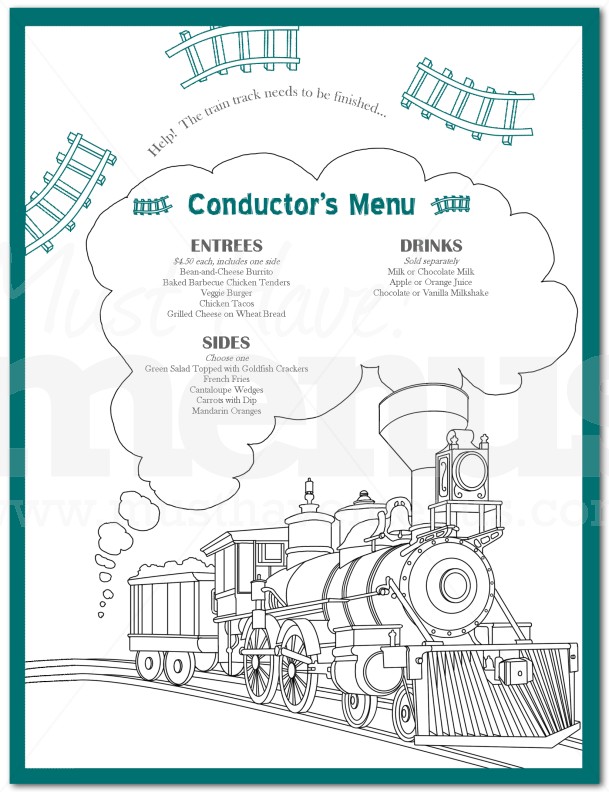 Kids Menu for Coloring | page 1