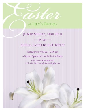 easter menu template