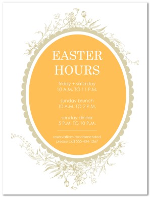 Easter Hours Flyer