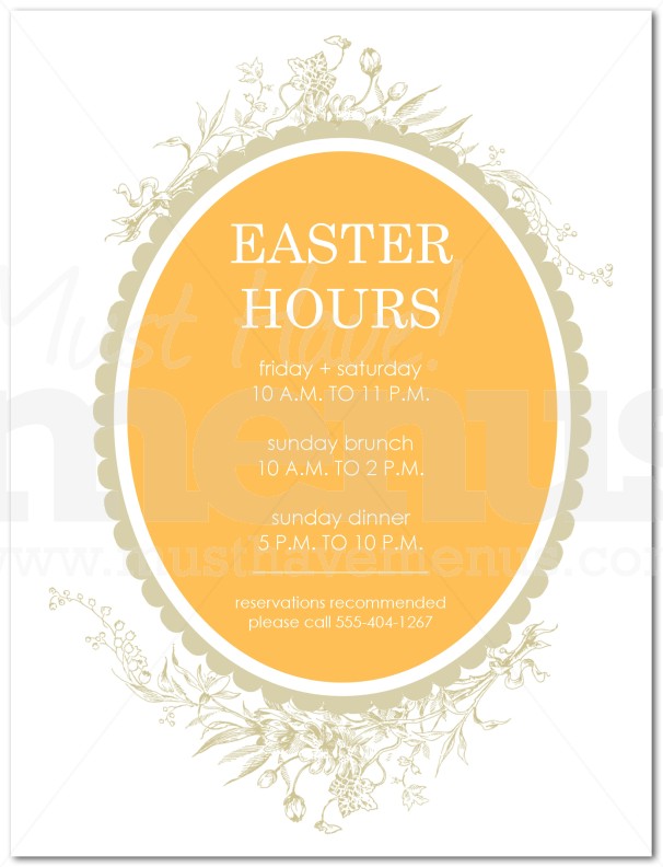 Easter Hours Flyer | page 1