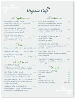 Rice Cafe Menu