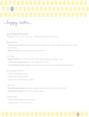Easter Sunday Brunch Menu