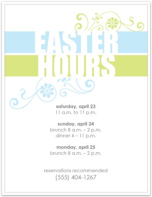 Easter Hours Flier