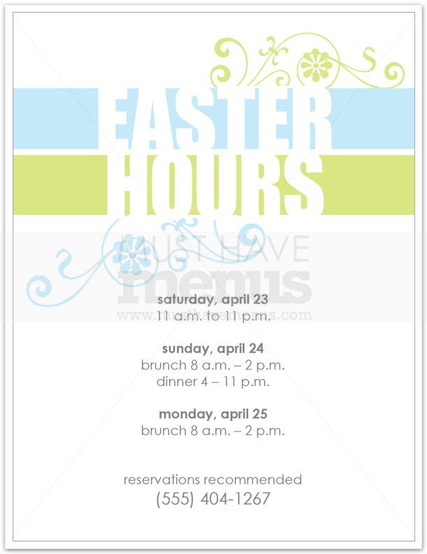 Easter Hours Flier | page 1