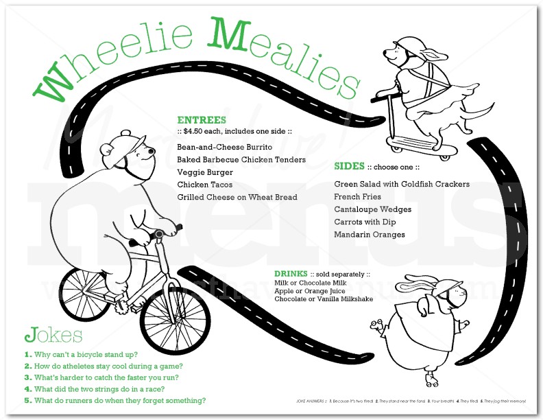Kids Party Menu | page 1