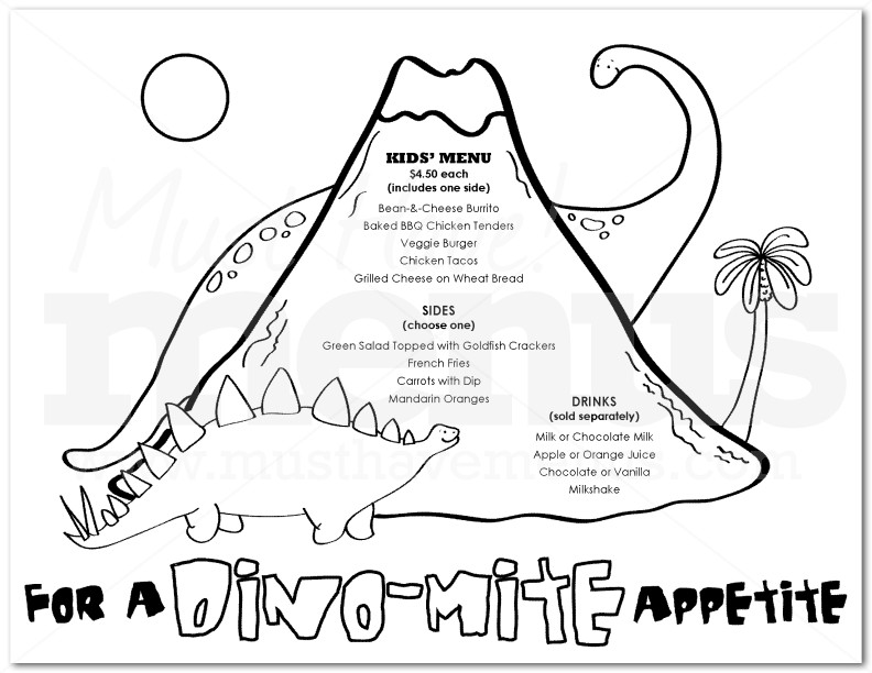 Restaurant Kids Menu | page 1