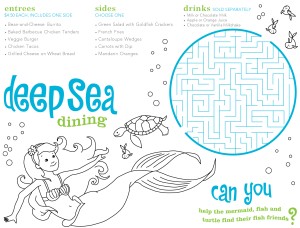 kids menu templates