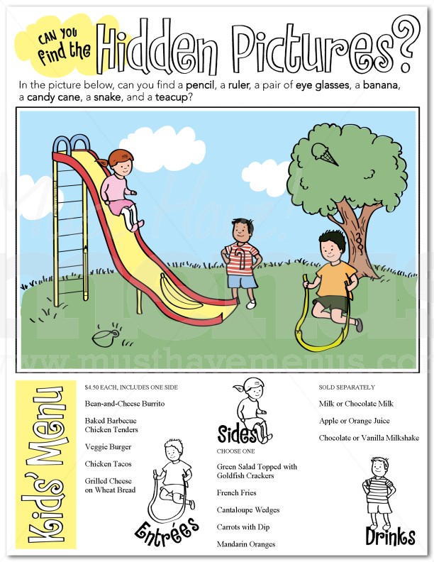 Kids Food Menu | page 1