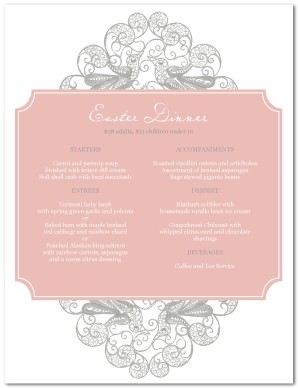 Traditional Easter Menu