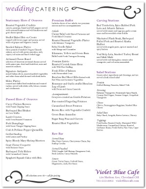 Sample Wedding Menu