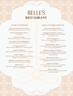 french menu template