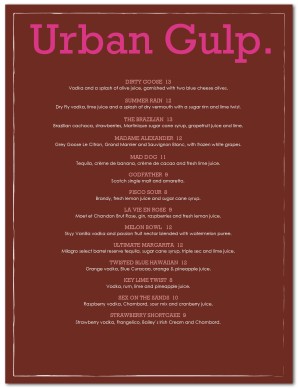 Oak Bar Menu