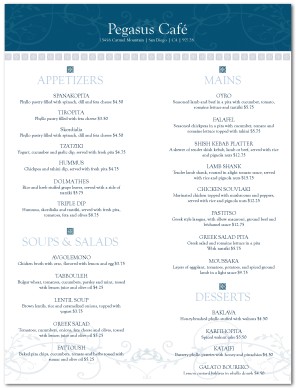 Greek Restaurant Menu