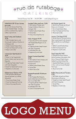Catering Sandwich Menu