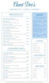 American Family Menu